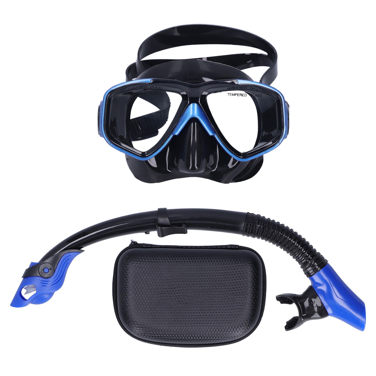 Snorkeling Anti‑Fog Goggles Set Diving Glasses w/Full Dry Snorkel for Kid Adults