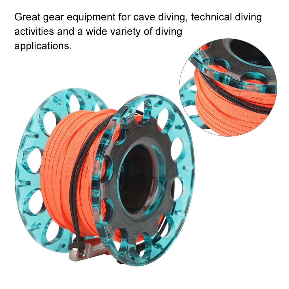30m 4 Colors Diving Finger Spool Durable Plastic Reel for Applications