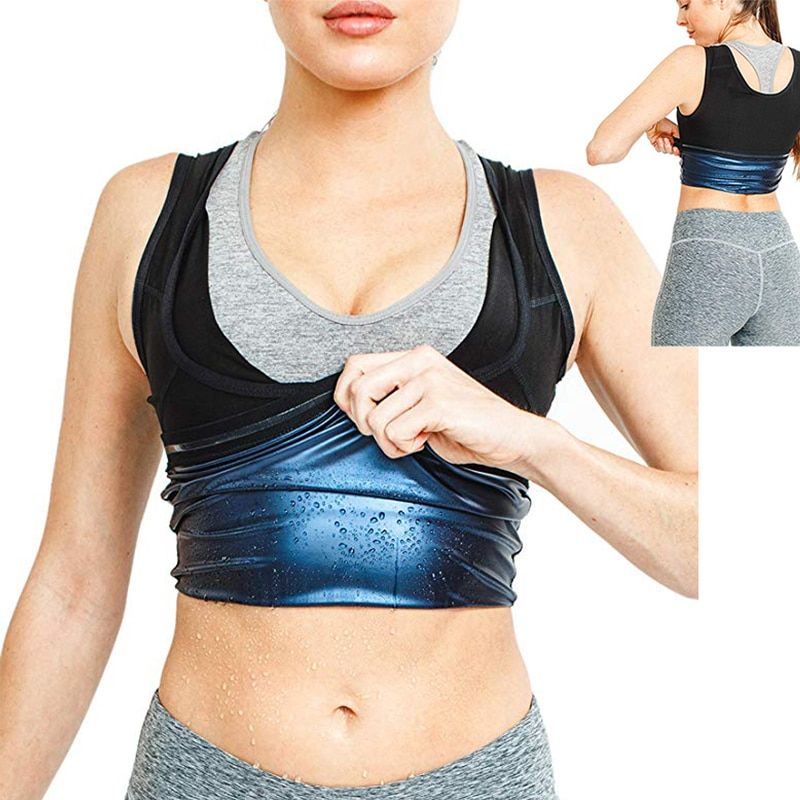 Men Neoprene Sweat Sauna Vest Body Shapers Vest Waist Trainer Slimming Vest Shapewear Waist Shaper Corset for Women Fitness
