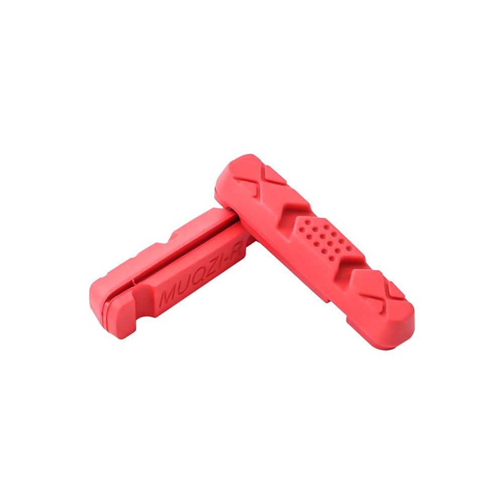1 Pair Rubber Brake Pads For Road Folding Small Wheel Bicycle Aluminum Rims Wear-resistant C-clamp Brake Blocks Replaceable Accessories