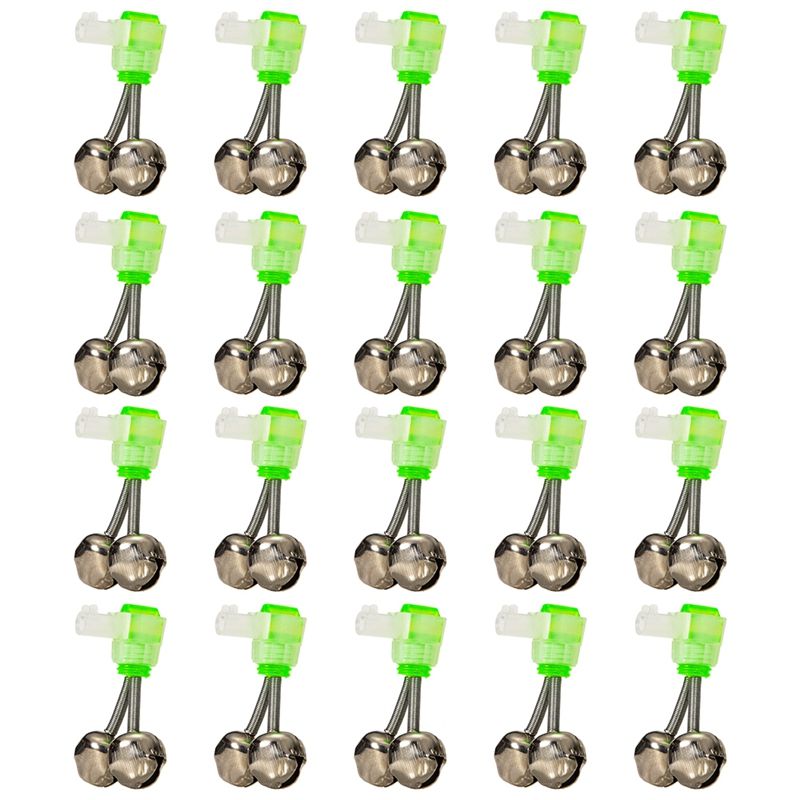 BRADOO- Fishing Bells 20Pcs Spiral Clip Fish Bells Fishing Bite Alarm Fishing Accessories