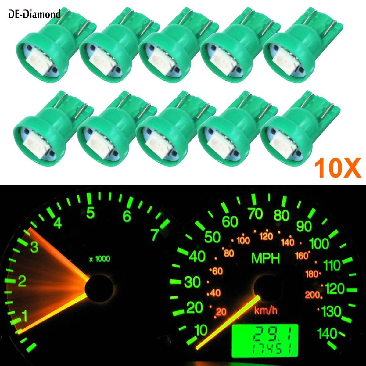 DE 10pcs T10 Wedge 5050 SMD Car LED Gauge Cluster Lights 147 152 Speedometer Lamps