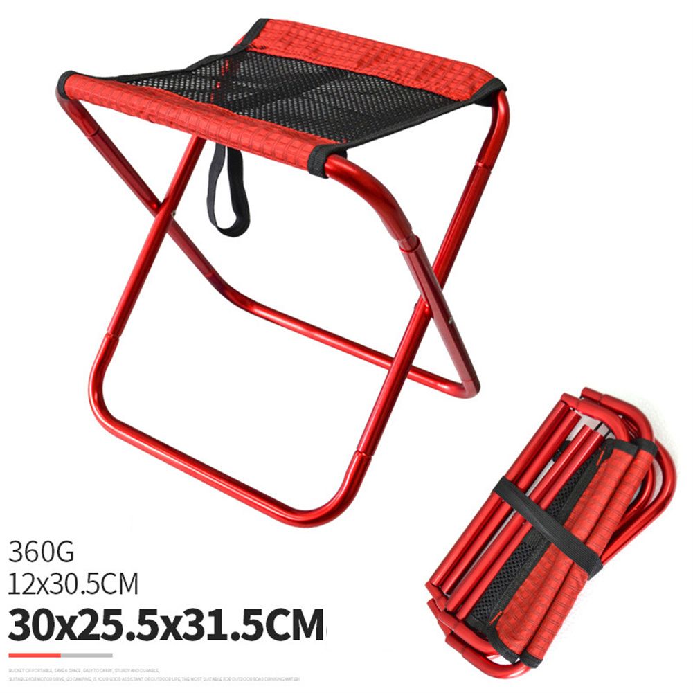 Outdoor Folding Chair Aluminum Alloy Portable Lightweight Fishing Camping Sketch Folding Stool With Breathable Mesh Surface