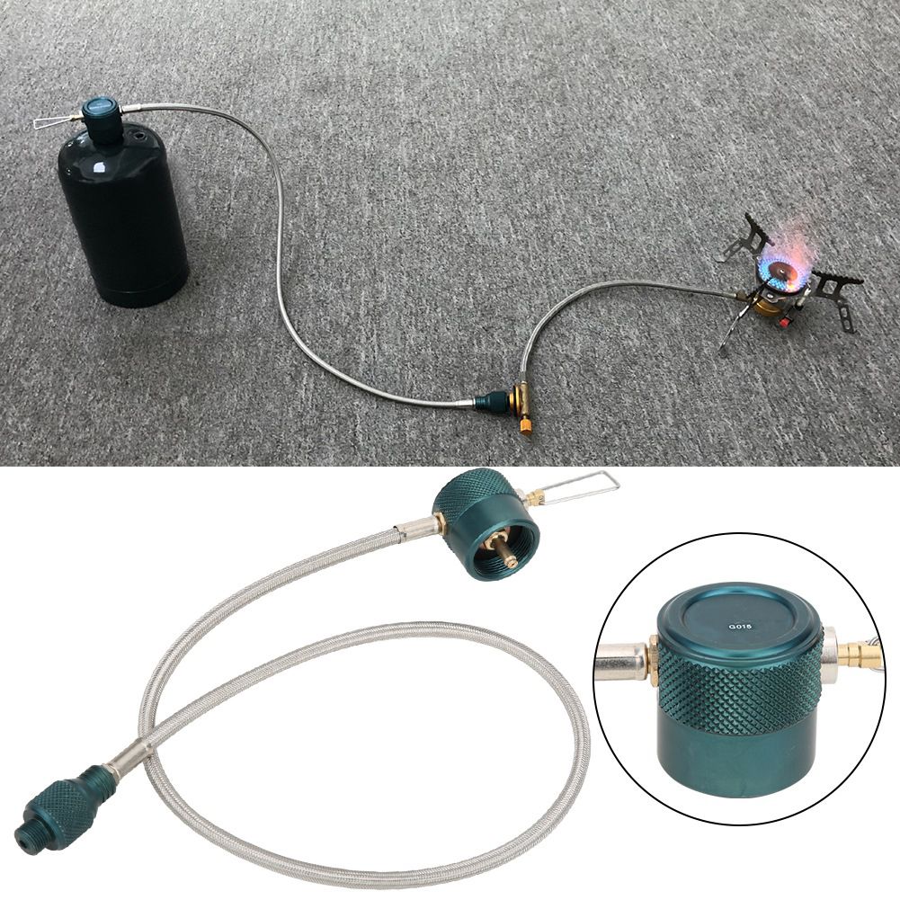 Gas Refill Adapter 1L Tank Transfer Hose Connector Conversion Head for Outdoor Camping Cooking Stove