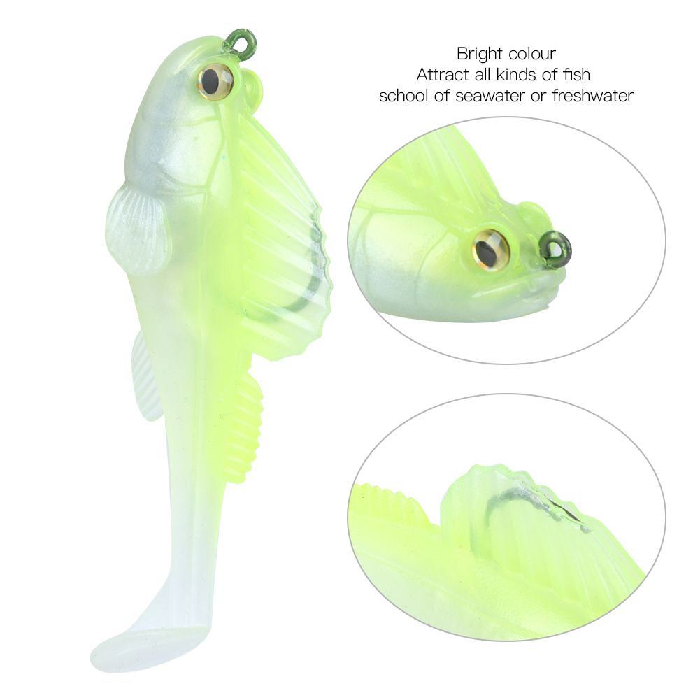 Fishing Lure 20g 7.5cm T Tail Wrap PVC Simulation Artificial Bait Soft Accessory