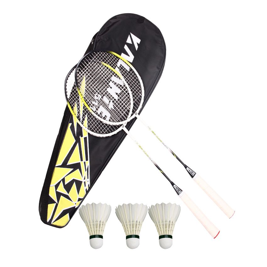 Outtobe Badminton 6PCS Badminton Racket Set Sports Fitness Rackets Professional  Iron Alloy Badminton Racket Sturdy Rackets