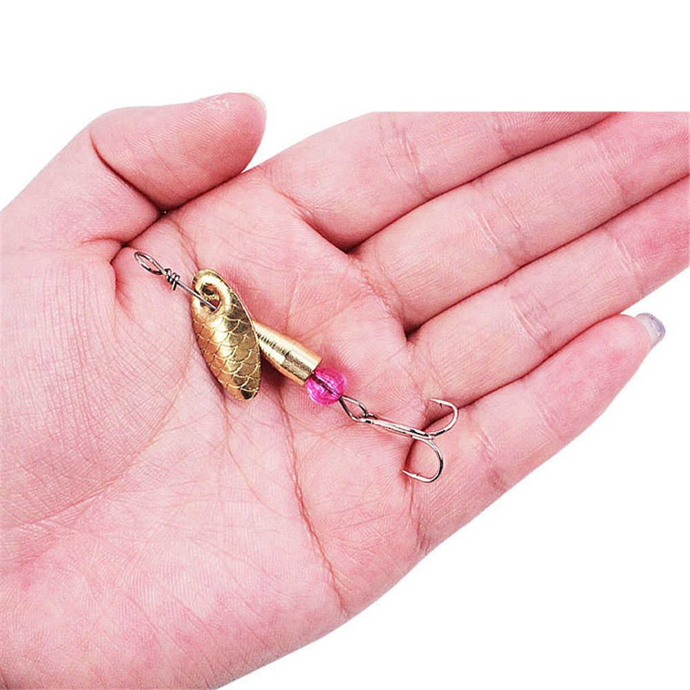 Fishing Bait 3.5g Spinner With Fish Scale Pattern Metal Spoon Lure Hard Fishing Bait