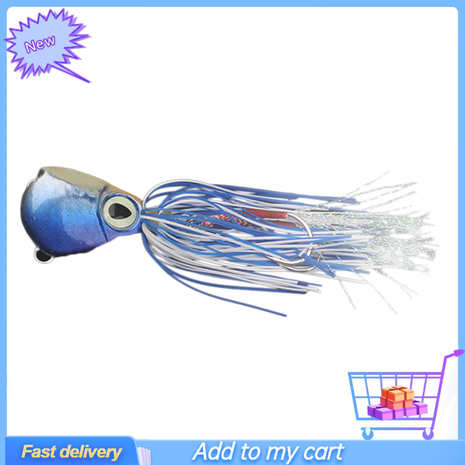 64g/84g/102g Octopus Shape Fishing Beard Bait 3D Effect Colorful Simulated Artificial Handmade Fishing Mustache Lures for Outdoor