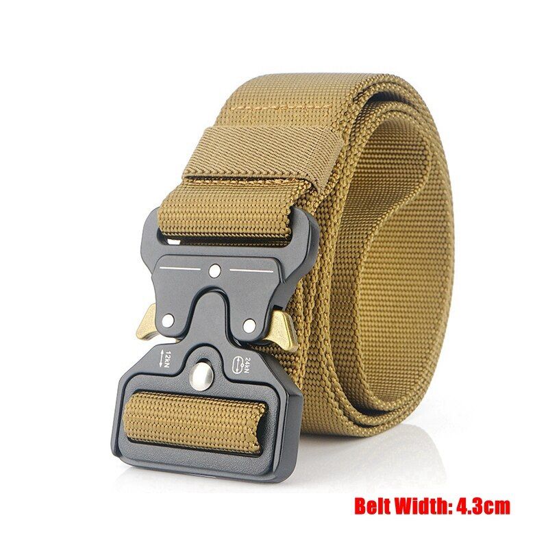 Tactical Belts Nylon Military Waist Belt Marine Corps Men's Training Belt Metal Buckle Adjustable Heavy Duty Accessories