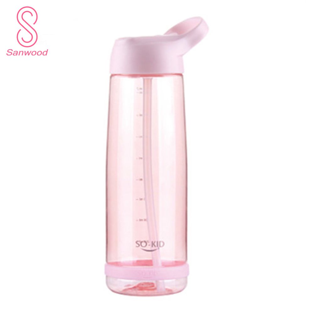 550ml 850ml 1000ml Outdoor Straw Water Bottle Big Capacity Sports Drinkware
