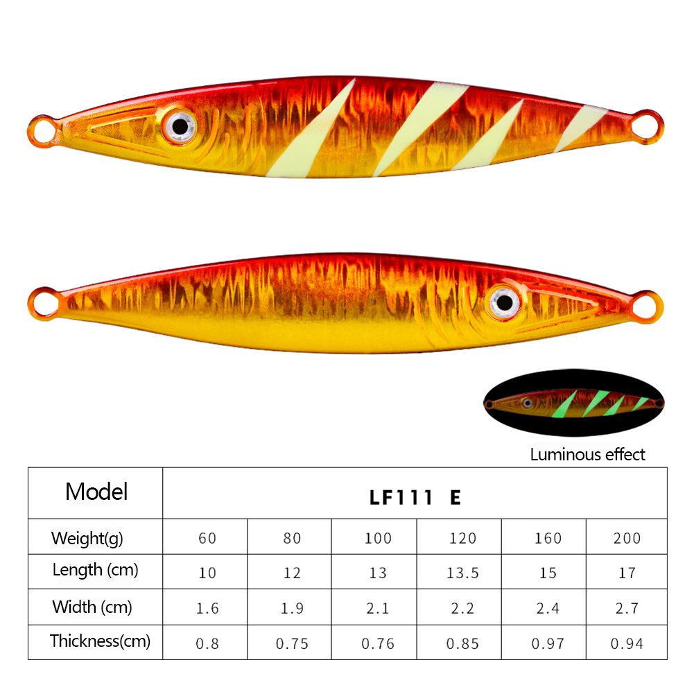 1pc  60g Lure nous Sea Fishing Bait Fast Sinking Metal Hard Bait Boat ulation Fishing Bait