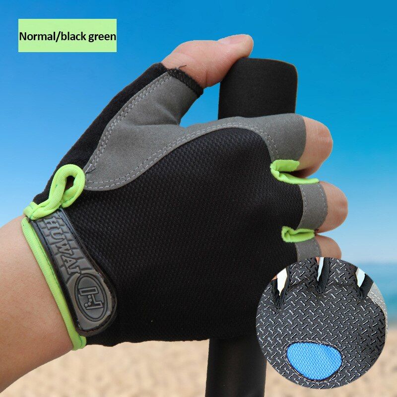2pcs Cycling Gloves Anti-slip Anti-sweat Men Women Half Finger Gloves Breathable Anti-shock Sports Gloves MTB Bike Bicycle Glove