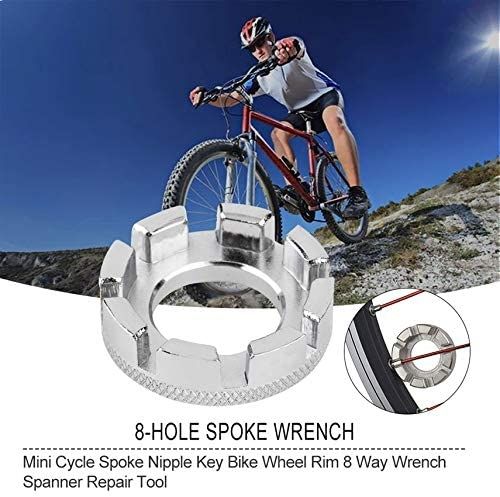 Cycle Spoke Nipple Key Bike Wheel Rim 8 Way Wrench Spanner Repair Tool Bicycle  Accessories
