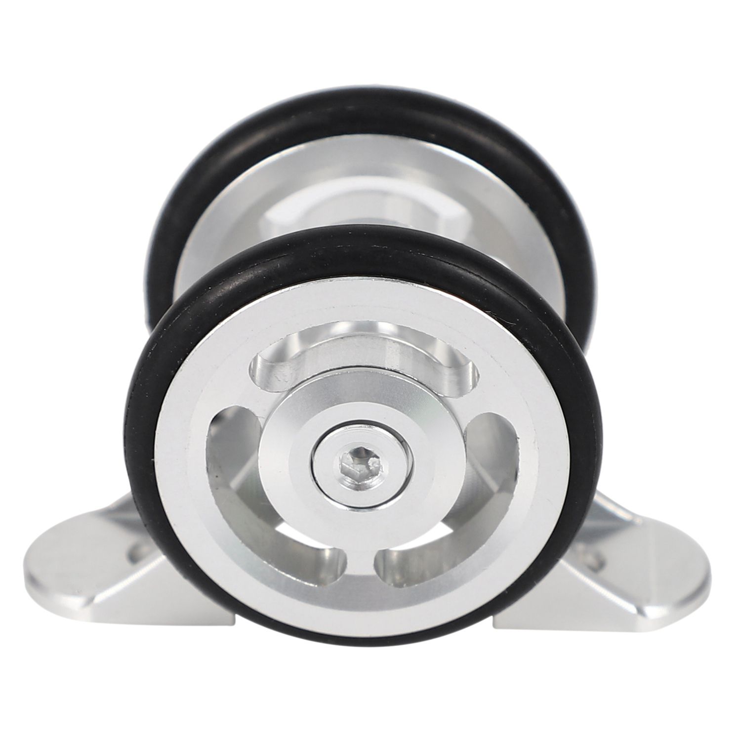 Folding Bike Easy Wheel Bicycle Mudguard Bearing Double Wheel Rear Fender Wheel for Brompton Folding Bicycle Accessories Silver