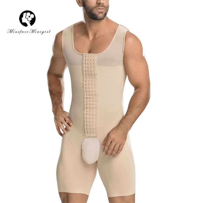 Full Body Shapewear for Men Plus Size Bodysuit Waist Trimmer Belt Waste Trainer Slimming Flat Belly Man Sheath Colombian Girdles