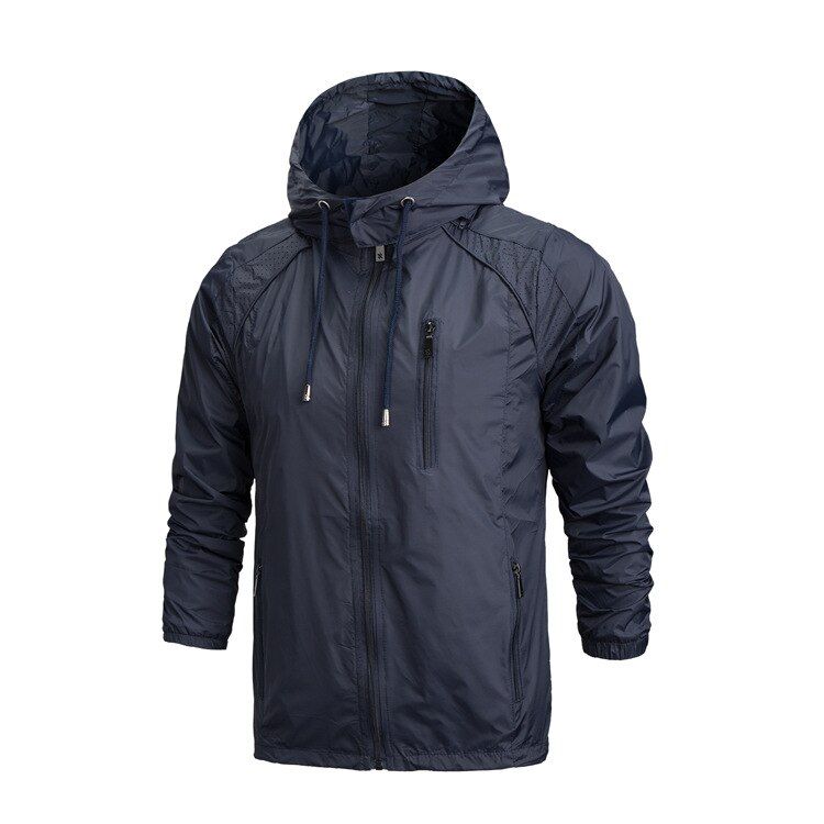 Mountainskin Men's Hiking Hooded Jackets Outdoor Sport Thin Hoodie Windbreaker Camping Climbing Fishing Male Coat VA483