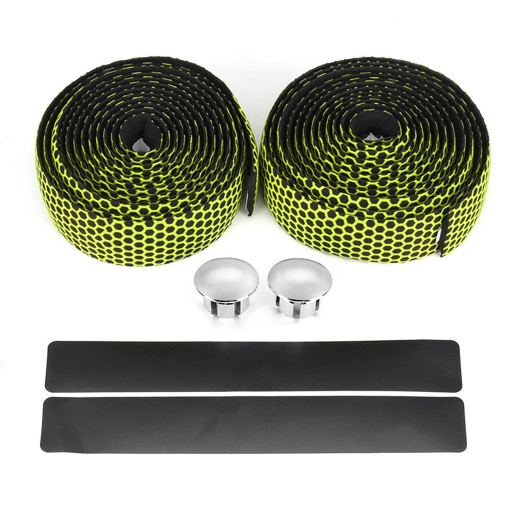 Handlebar Tape Bike Road Flexible Rubber Handle Grip Bar Tape & Bar Plug