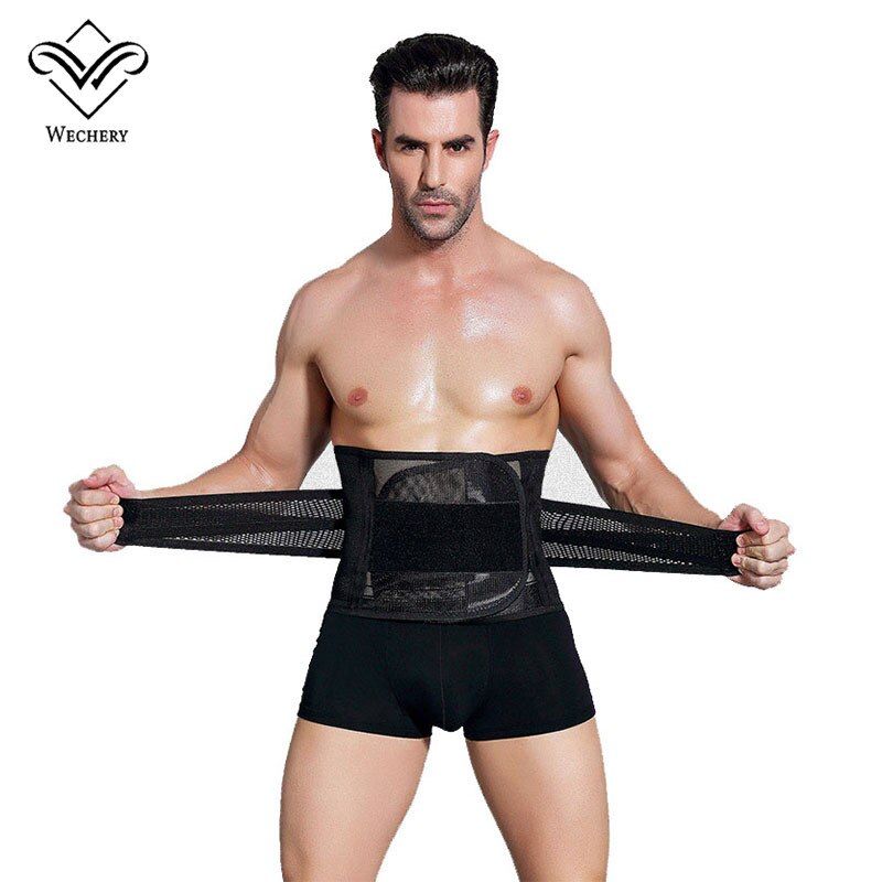 Wechery Modeling Straps Waist Trainer Men Slimming Belt Belly Corset for Men Body Shaper faja reductora Abdomen cinta modeladora
