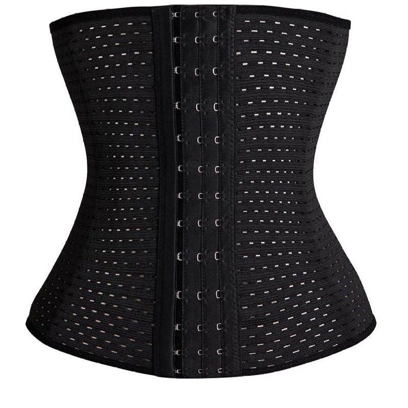 LOOZYKIT Fitness Belt Women Three-row Buckle Adjustable Belly Trainer Waist Support Hollow Out Sport Waistband Slimming Belt