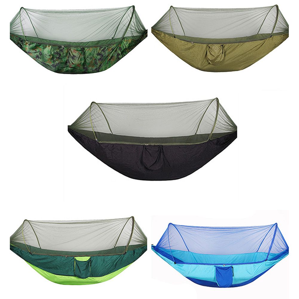 Yfashion Portable Hammock with Mosquito Net Set for 2 Persons Outdoors ree ent