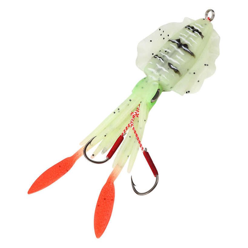 Luminous Artificial Squid Fishing Bait Lifelike with Hook Tackle Accessory