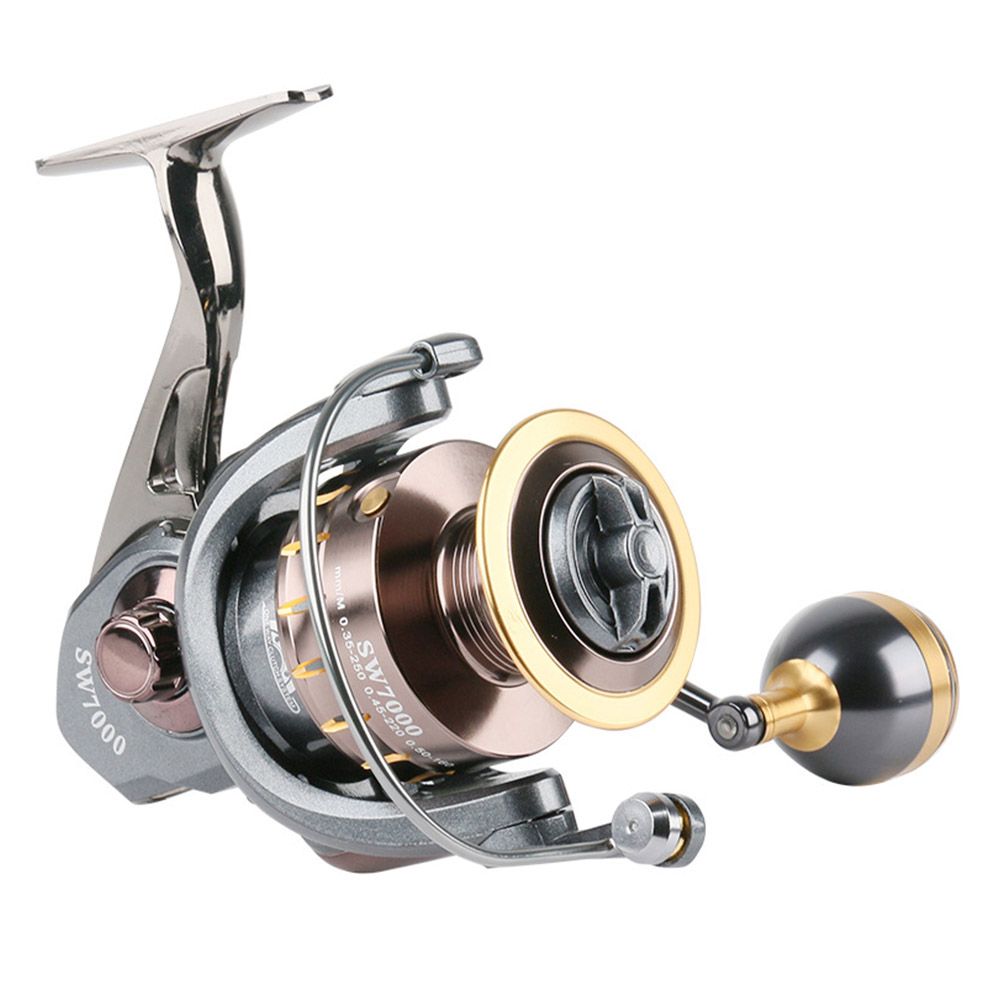 SW Series Fishing Reel Carved Metal Wire Cup Spinning Reel