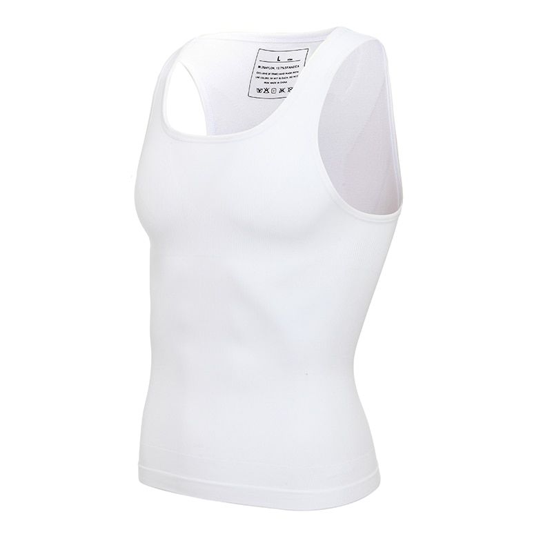 Mens Body Shaper Slimming Shirt Compression Vest Elastic Slim Underwear Shapewear