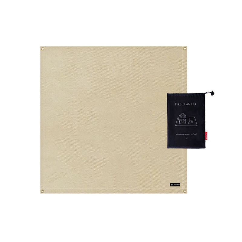 ShineTrip Fireproof Cloth Fire Blanket Welded Barbecue Flame-Retardant Brass Grommets are Easy to Hang