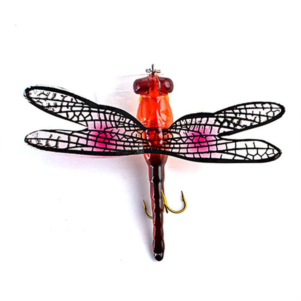 Yfashion Silicone Artificial Dragonfly Shaped Fishing  Lure With Hook  6g Length 7.5cm For Insect Bait