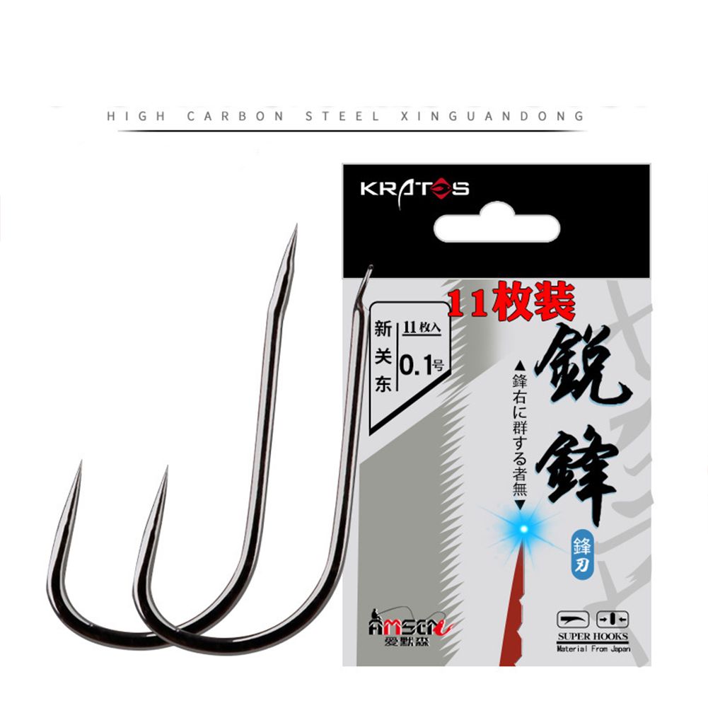 11 Pcs/set High Carbon Steel Fish  Hook Barbless  Hook ip Crucian Carp Fishhook specification