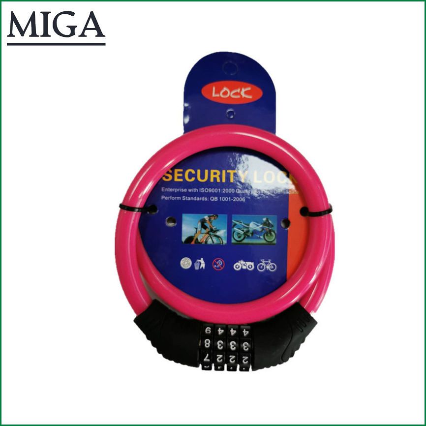 Bicycle Lock Mountain Bike Anti-theft Wire Lock 4 Digital Password Electric Car Motorcycle Steel Cable Lock Bicycle Accessories