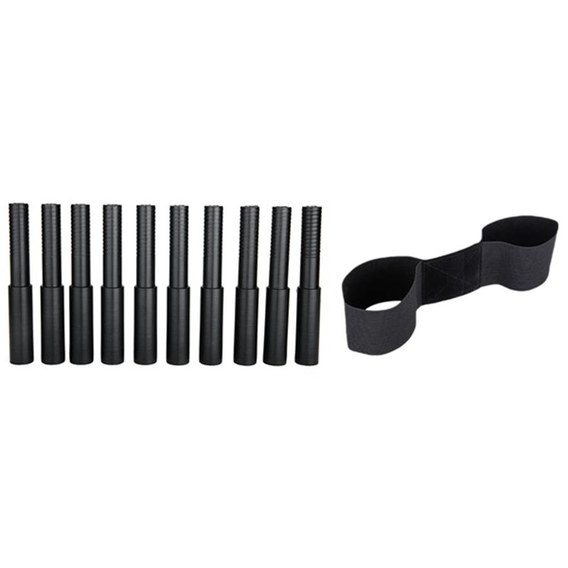 10Pcs Golf Club Shaft Extension Stick & 1Pcs Golf Swing Training Aid Golf Arm Band Posture Motion Correction Belt