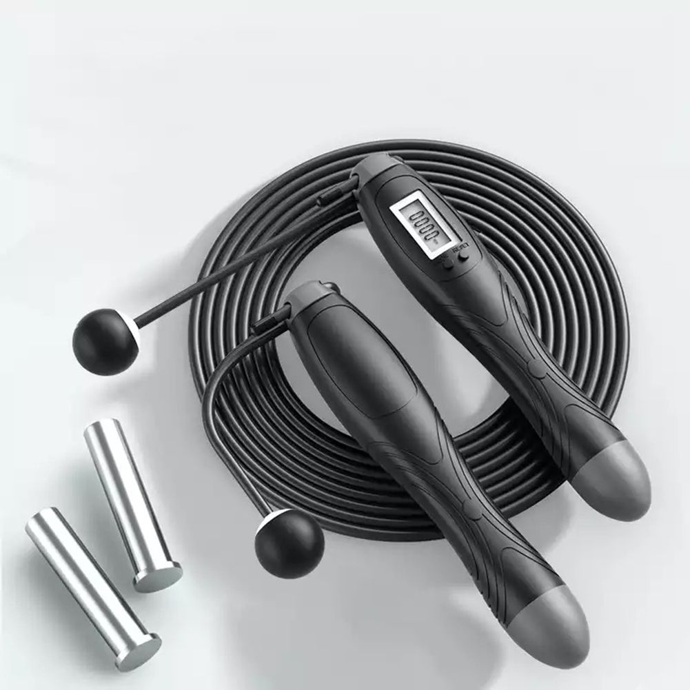 Led Display Time Speed Cordless Jump Rope Skipping Rope With Counter Jumping Training Fitness Rope