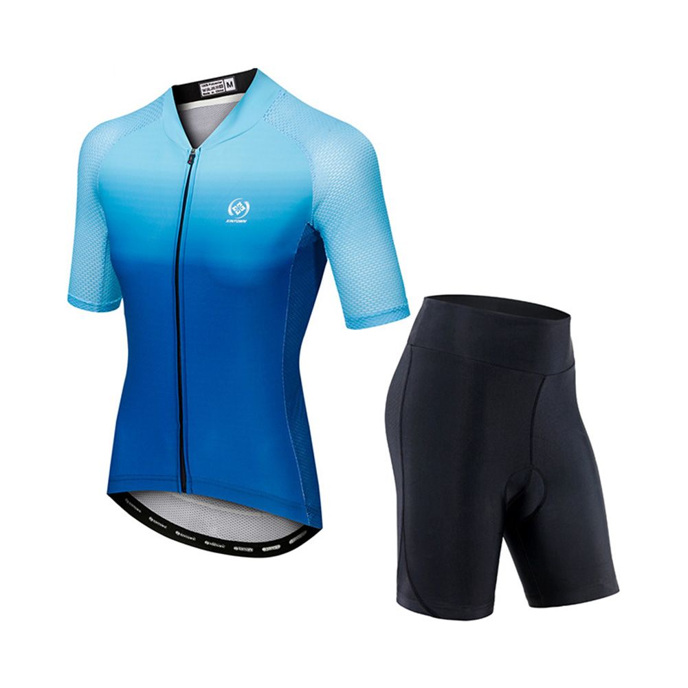 Fade-out Model Autumn Winter hicken Cycling Clothes Riding op and Pants Summer Female Cycling Suit