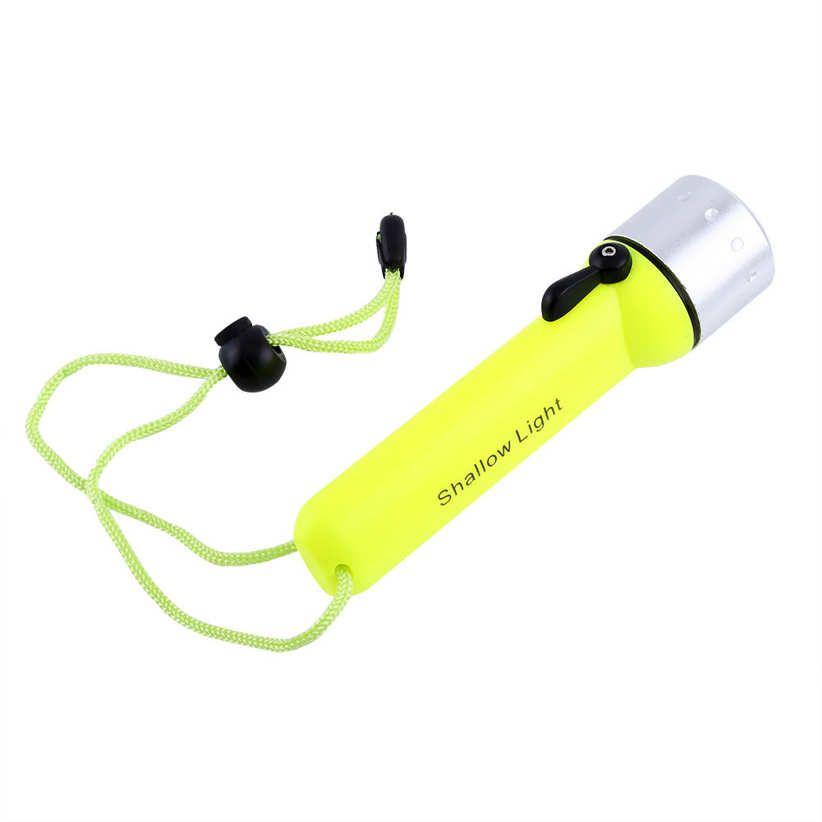 LED Portable Diving Flashlight Torch Lamp Underwater Waterproof Light with Strap