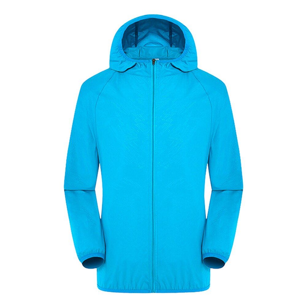 Men and Women Hooded Jacket Waterproof Quick Dry Windbreaker Sun Protection Jacket for Hiking Camping  Outdoor Srts