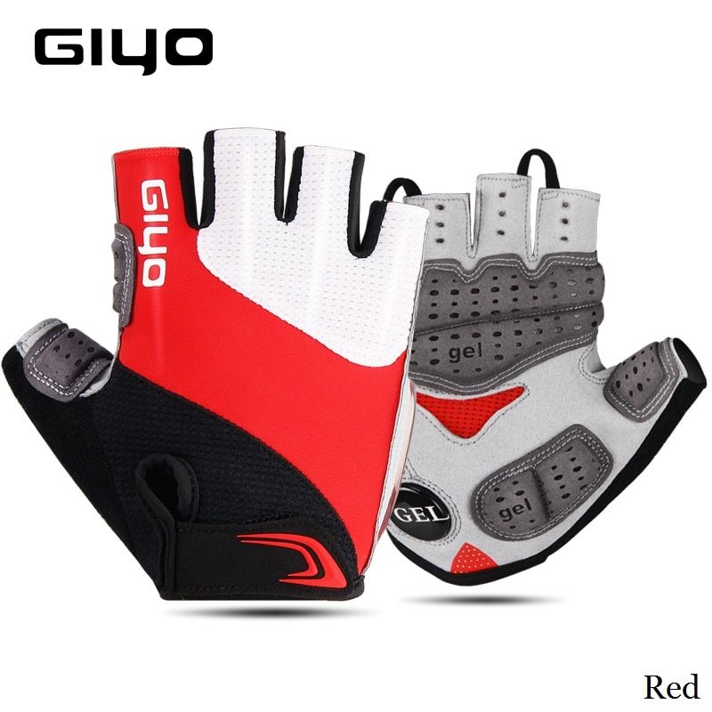 Giyo Bicycle Half Finger Gloves Breathable Lycra Fabric Men Women Cycling Gloves Road Bike Riding MTB DH Racing Outdoor Mittens