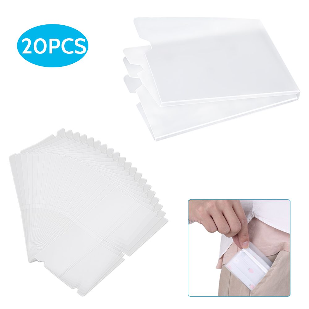 20Pcs Ma-sk Storage Clip Foldable Storage Organizer Portable Ma-sk Holder Disposable Ma-sk Folder