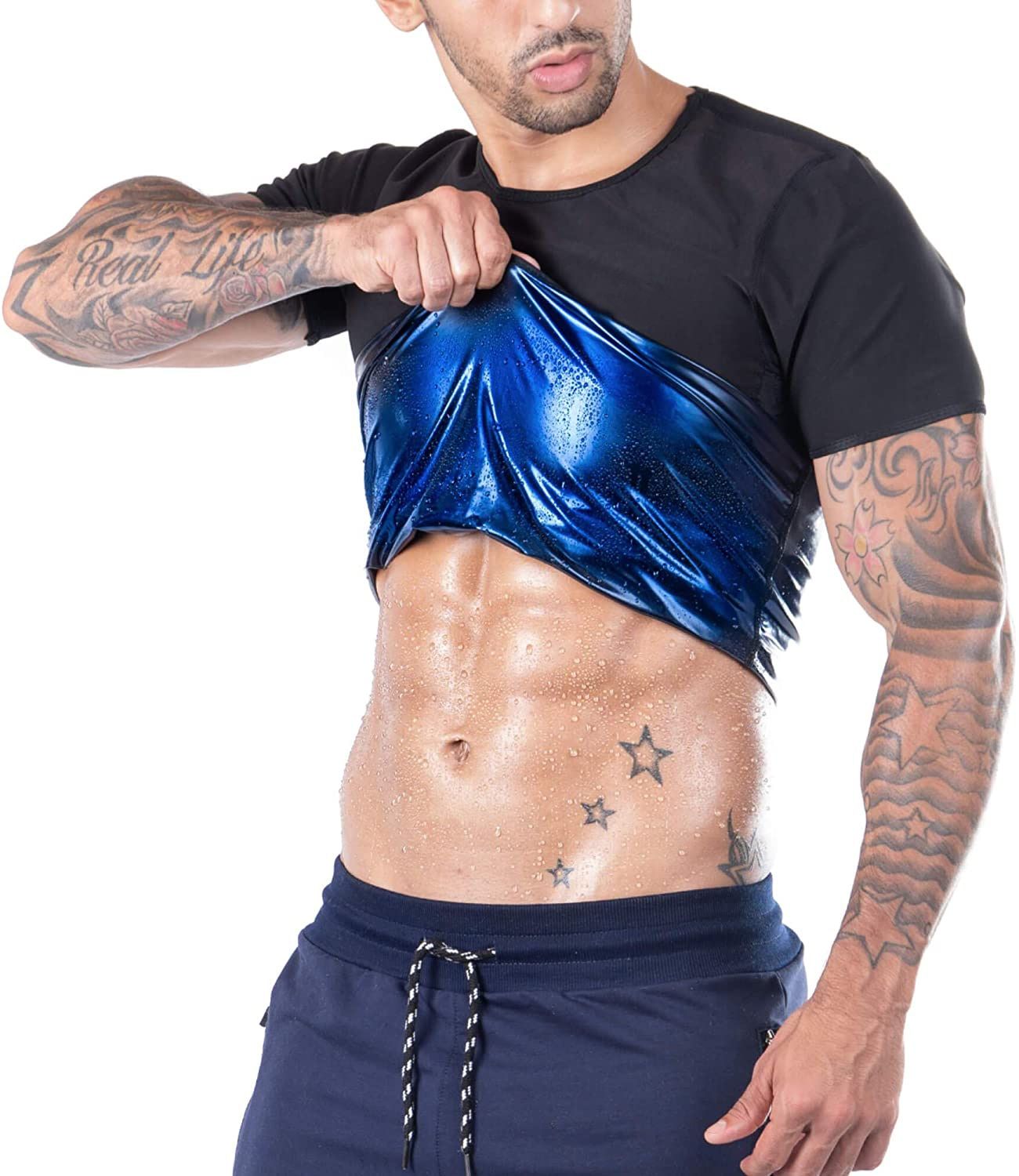 Men Thermo Sweat Suit Tank Tops Waist Trainer Shapewear Vest Sauna Suit Body Shaper Compression Workout Shirt Slimming Underwear