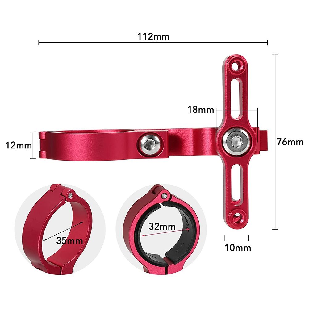 Bicycle Double Water Bottle Cage Mount Adapter MTB Road Bicycle Handlebar Water Bottle Holder Bottle Mount Adapter,Red