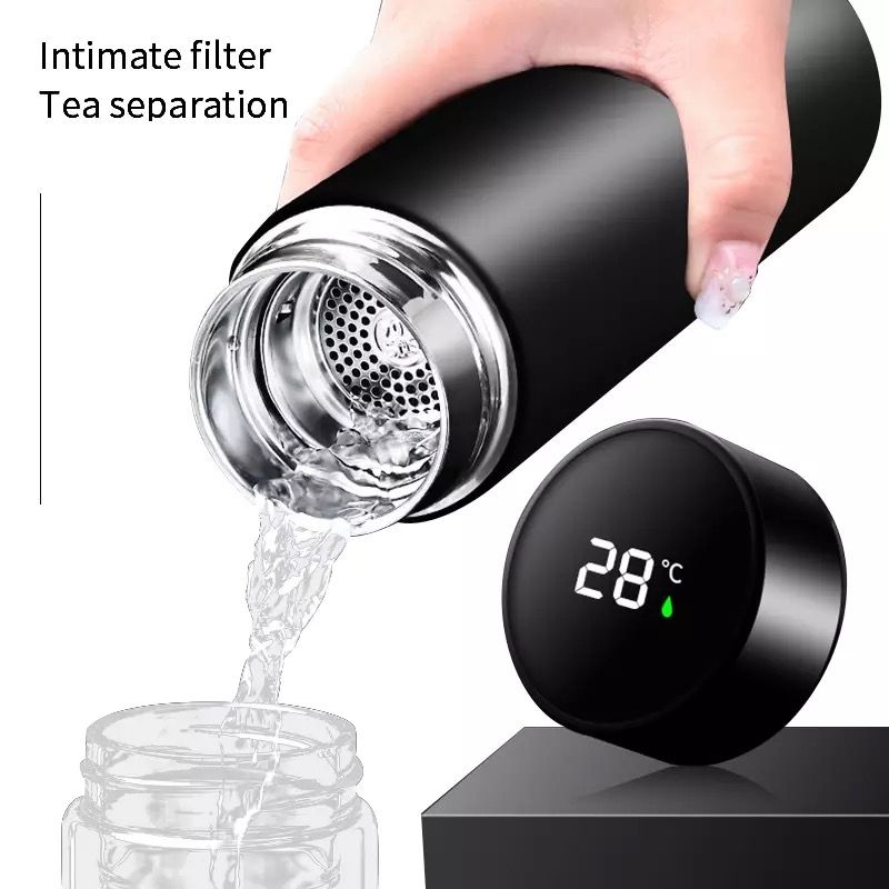 Stainless Steel Vacuum Thermal Flask with LED Temperature Display â Double Walled Vacuum Insulated