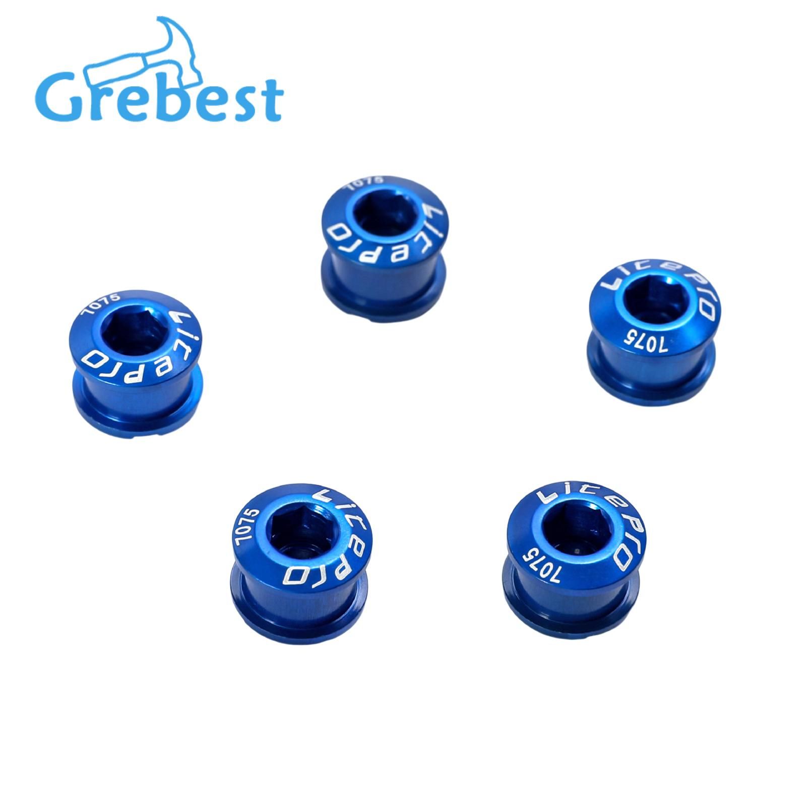 Grebest Bicycle Screws Rust-proof Mountain Bike Colorful Chainring Screws