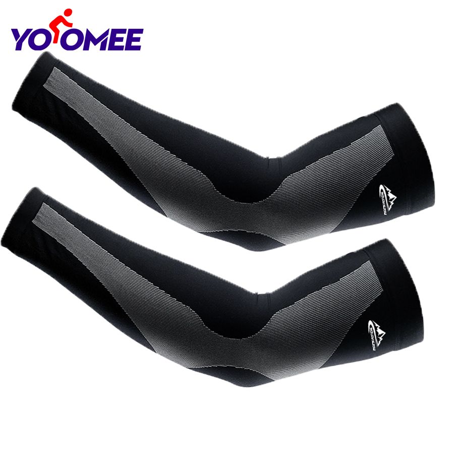 1 Pair Sports Sleeves Sports Compression for Baseball, Basketball, Football, Cycling, Golf, Arthritis, Lymphedema, UV Protection Men/Women