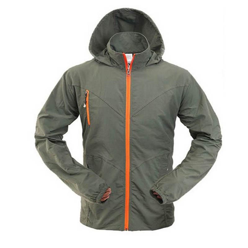 Hooded Sport Quick Dry Sun Protection Climbing Hiking Outdoor Jacket Men Breathable Cycling Coat Camping Jaqueta Masculino