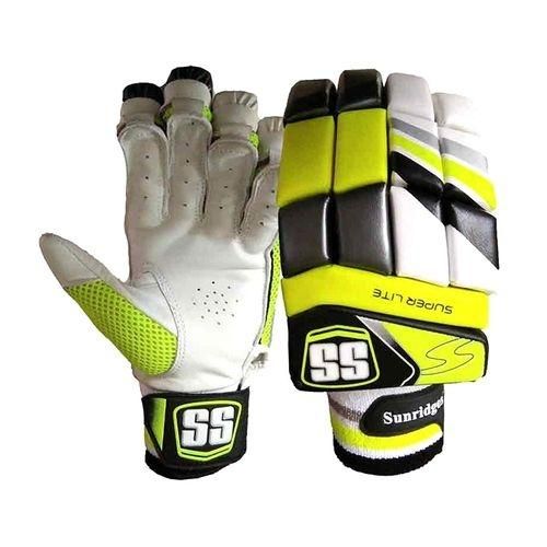 Cricket Batting Gloves - White and Yellow
