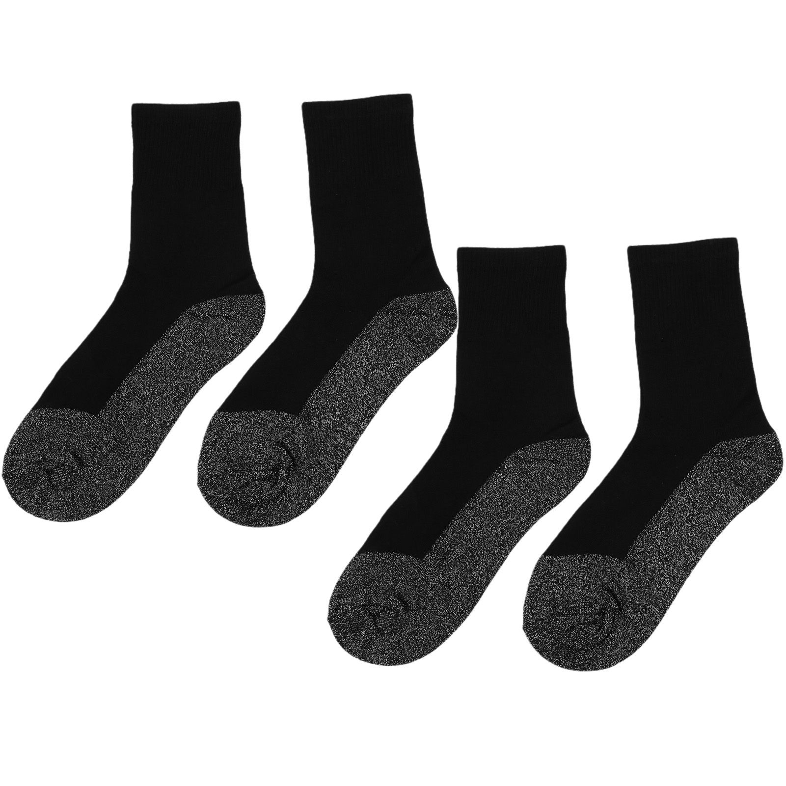 Foot Warmer 2pairs Sports Compression Socks Constant Temperature Heated Aluminized Fiber