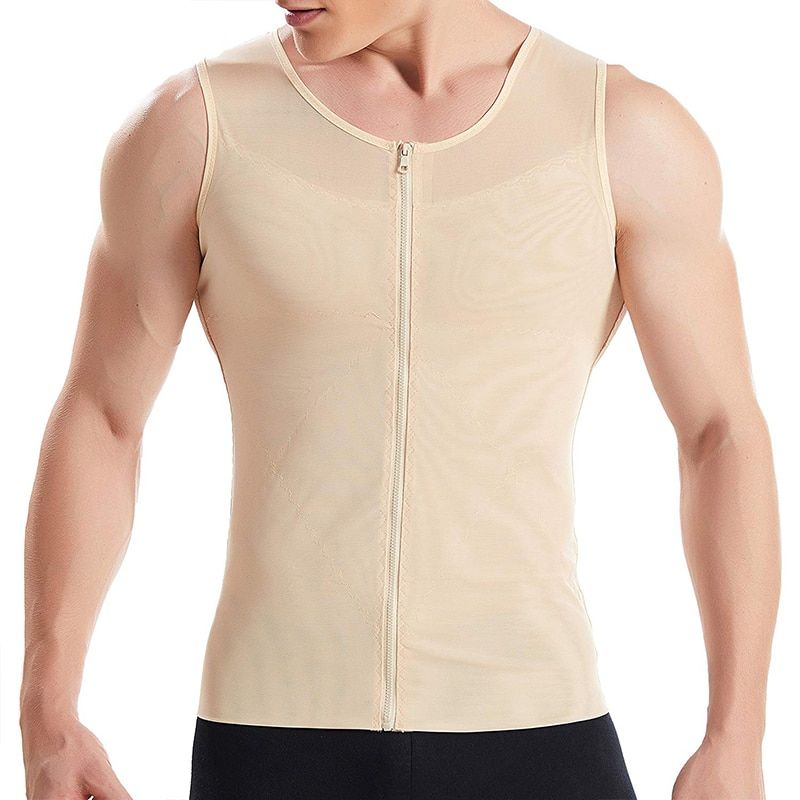 Mens Slimming Body Shaper Gynecomastia Compression Shirts Tummy Control Shapewear Waist Trainer Chest Abs Slim Vest Male Corset