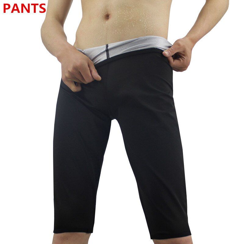 Men Polymer Body Shaper Sweat Vest+pants sauna suit Waist Trainer Weight Loss Shapewear Tummy Slimming Sheath Corset Fitness Top