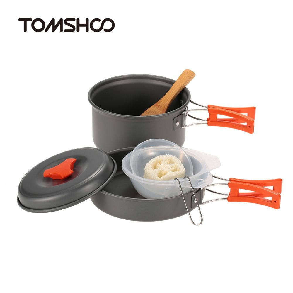 Outdoor Camping Hiking Cookware Backpacking Cooking Picnic Pot Set Cook Set