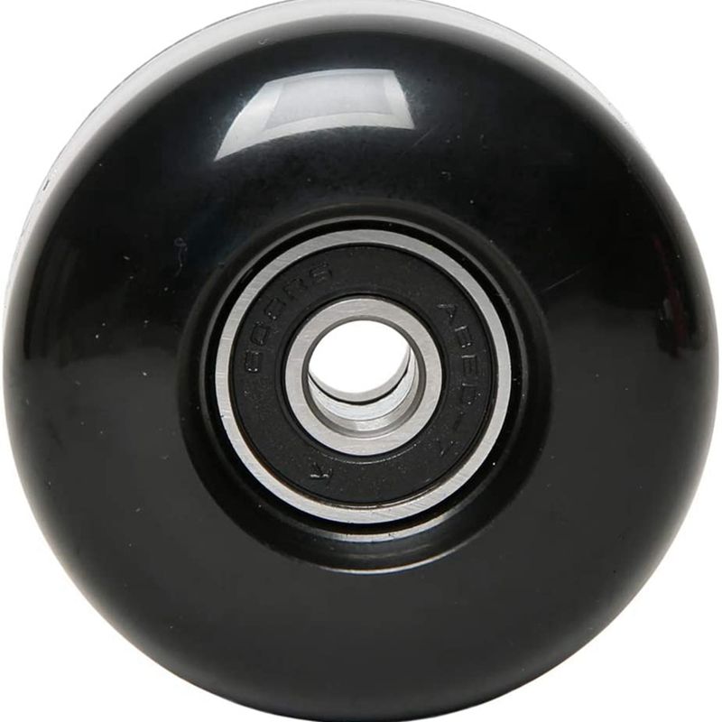 2 Set Skateboard Wheels with Bearings 52X30mm Street PU Wheels Skateboard Parts Cruiser Longboard Wheels, Black & White